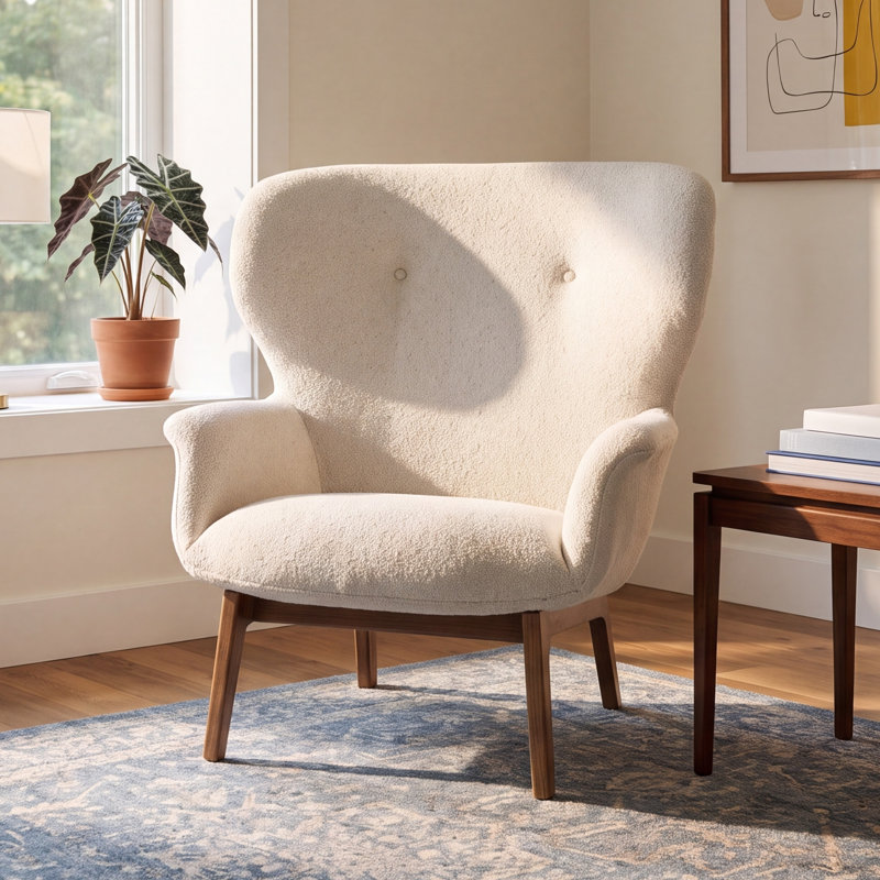 Elvie Upholstered Wingback Chair