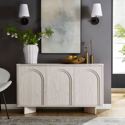 Flux Arched 3-Door Sideboard In White Wash by Modway