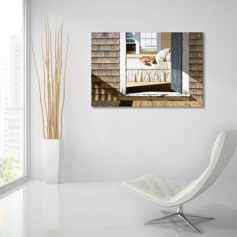 «Beach House Dog» par Zhen-Huan Lu, H 24 po x l 36 po x P 0,2 po