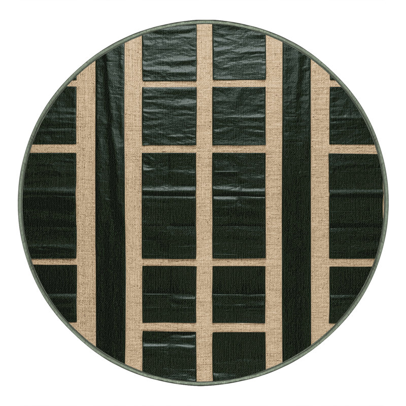 Washable Nori Vegetables Area Rug, Round 5'