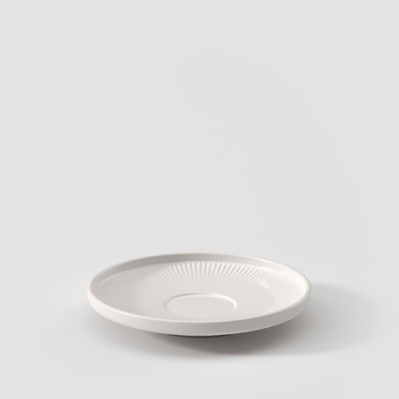 Soucoupe tasse à café Villeroy & Boch Afina, porcelaine de qualité supérieure, va au lave-vaisselle et au micro-ondes, 5,5 po, empilable, blanc