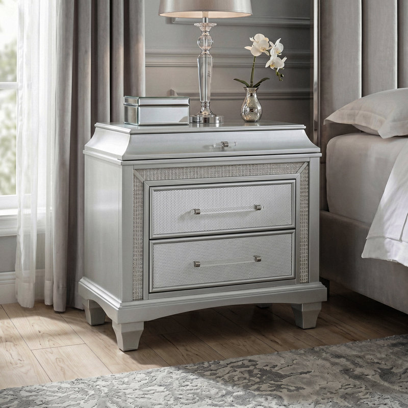 Anson 3-Drawer Nightstand With Led Light