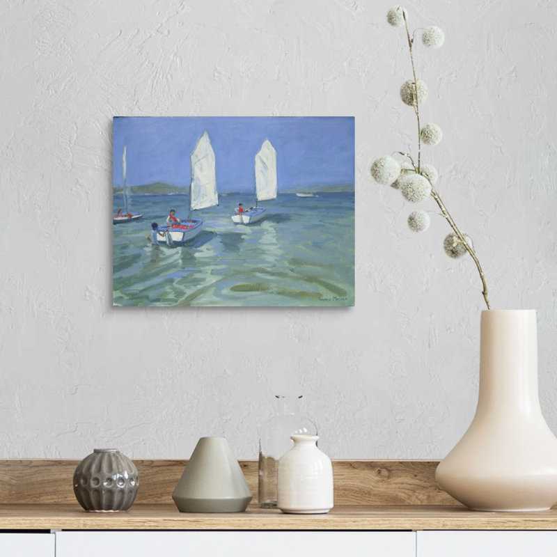 «Sailing School, 2009» par Andrew Macara, reproduction d'art sur toile, H 11 po x l 14 po x P 1,25 po, Toile tendue