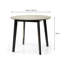 3 Piece Dining Table Set, 2 Classic Style Solid Wood Side Chairs with Round Dining Table, Kitchen Room Set, Medium w PU Leather Cushions-1541611072-1541611073