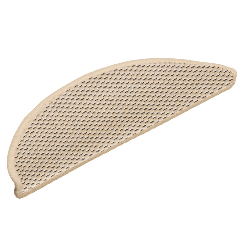 Shellson Non-Slip Stair Tread, Semi-Circle 17cm x 56cm, Berber
