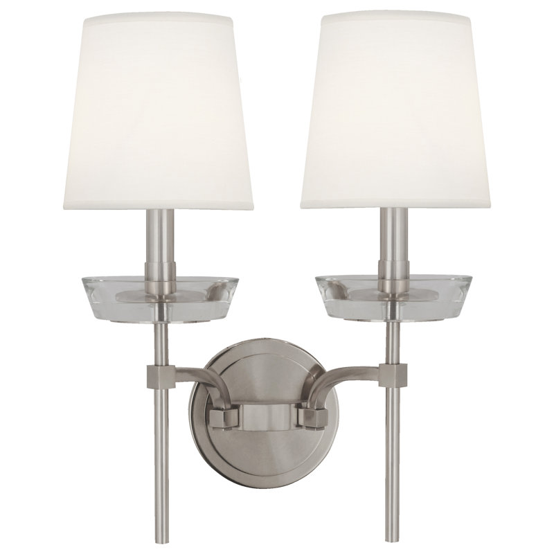 Cristallo 2-Light Wall Sconce - Modern Brass, Lucite Crystal, Polished Nickel