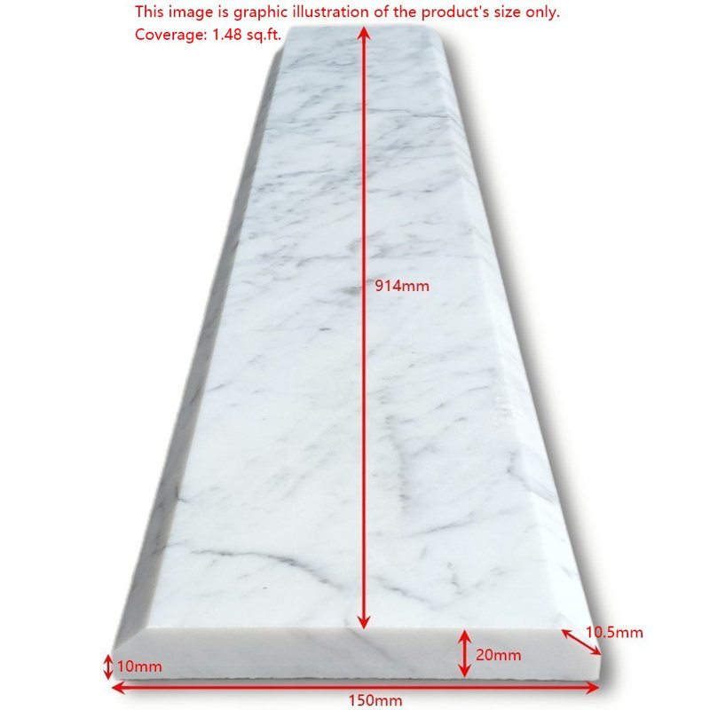 36" x 6" Marble Mosaic Wall & Floor Tile