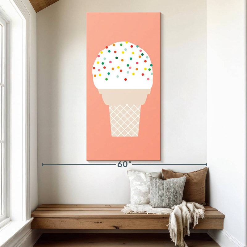 Cornet de glace II, H 54 po x l 27 po