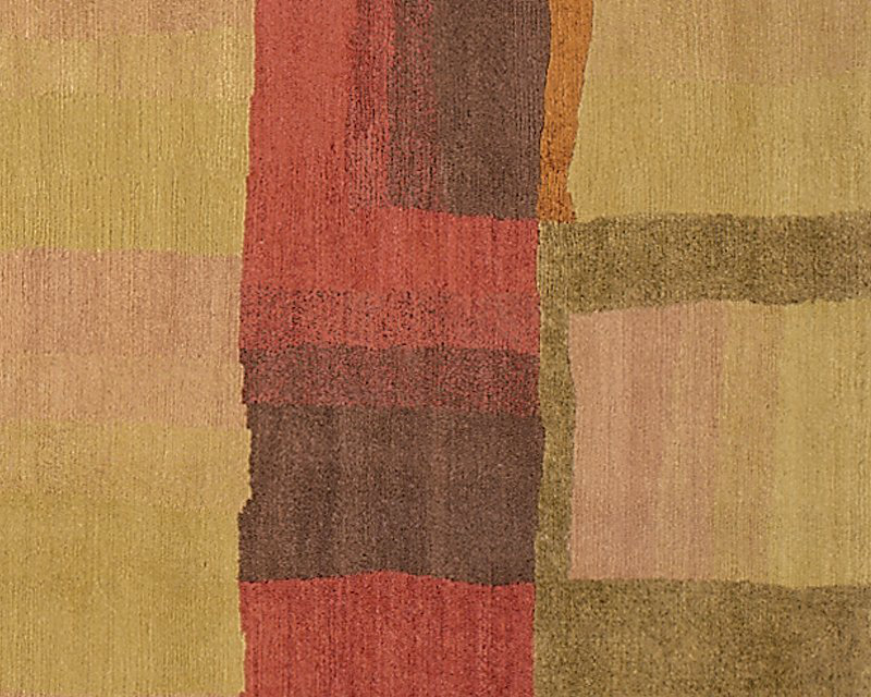 Eva H Hand Knotted Geometric Area Rug, Rectangle 9' x 12'
