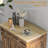 Sideboard With Solid Wood Countertop,  Kitchen Storage Cabinet, Coffee Bar Cabinet With  Drawers, Doors And Adjustable Shelf, Rustic