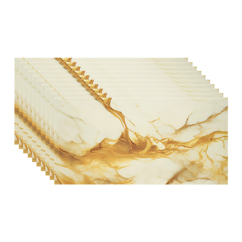 10Pcs Self-Adhesive Marble Pattern Wall Tile Stickers, 30cm H x 60cm W