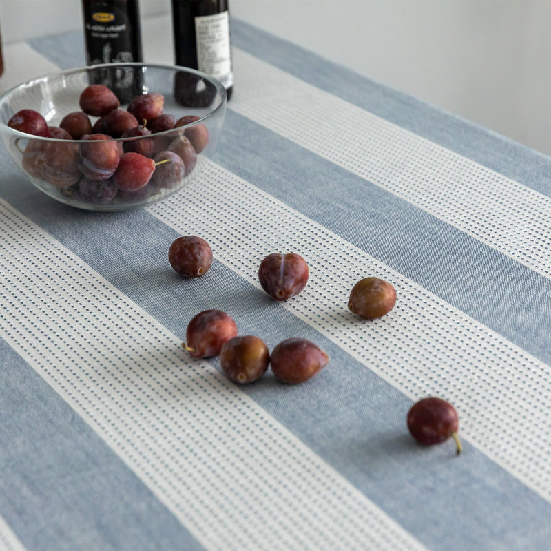 Ottilie Tablecloth, Light Blue, 86" L x 54" W