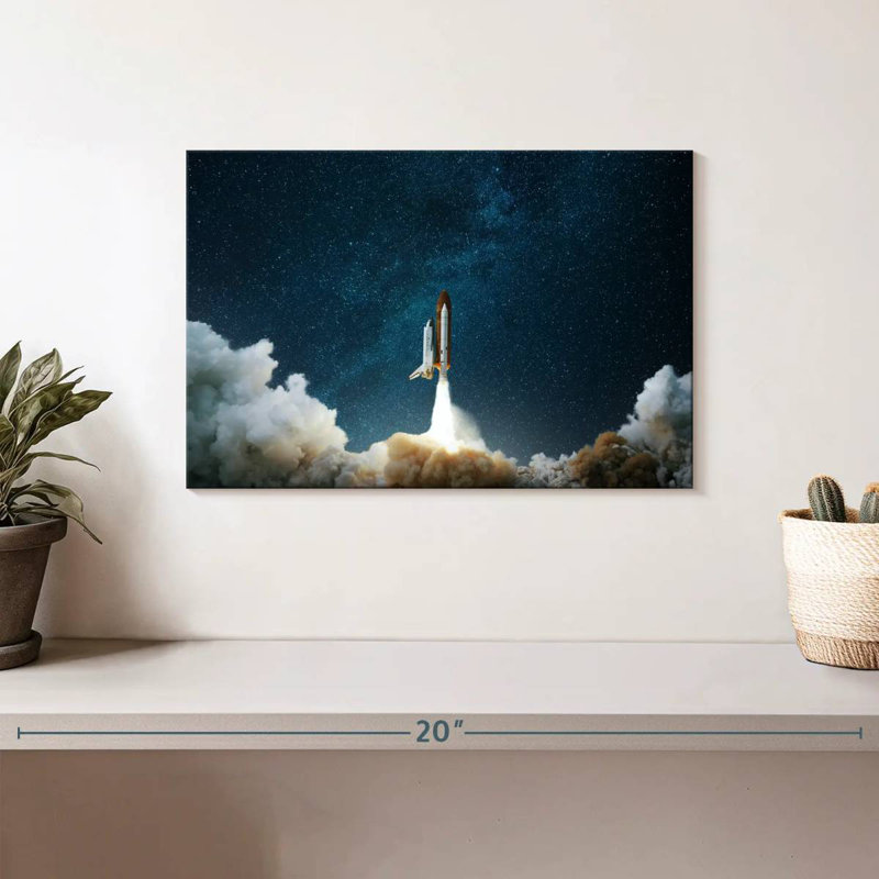 Oberle Rocket Against The Stars, 8" H x 12" W