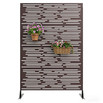 Panneau d'intimité 72 po x 47 po avec support et cloison décorative autoportante pour patio et jardin