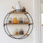 Alaina 3 Piece Circle Wood Floating Shelf-847772614