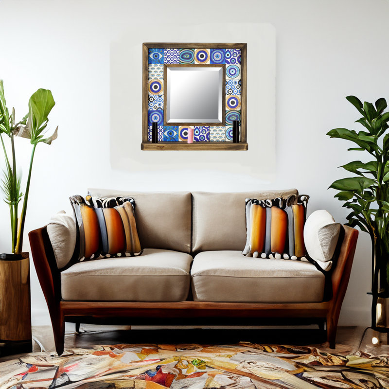 Wood Flat Wall Mirror
