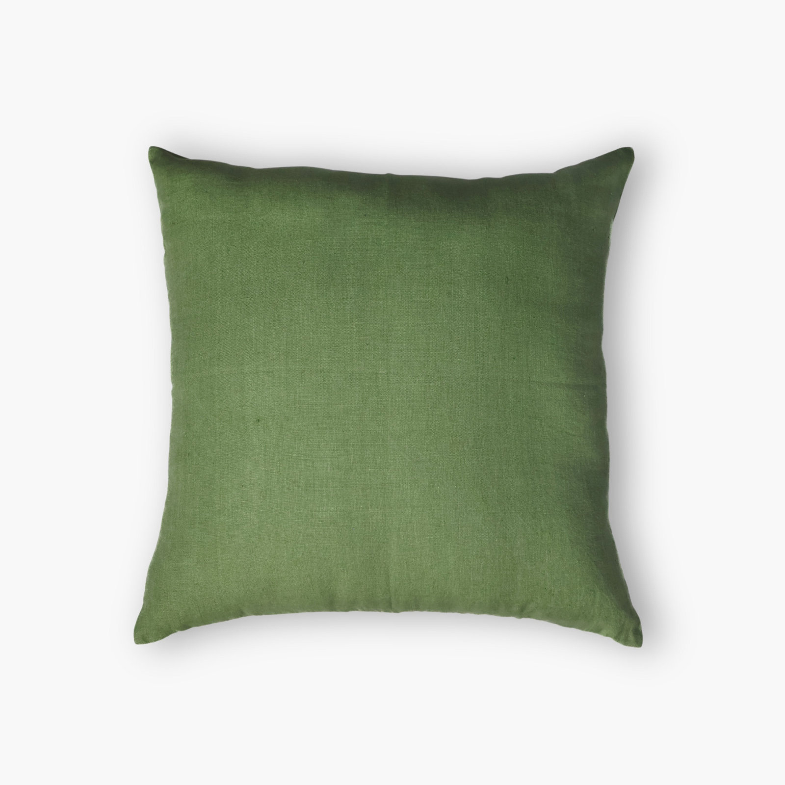 Linen Pillow Cover, Square 20", Blue/Green/White Floral