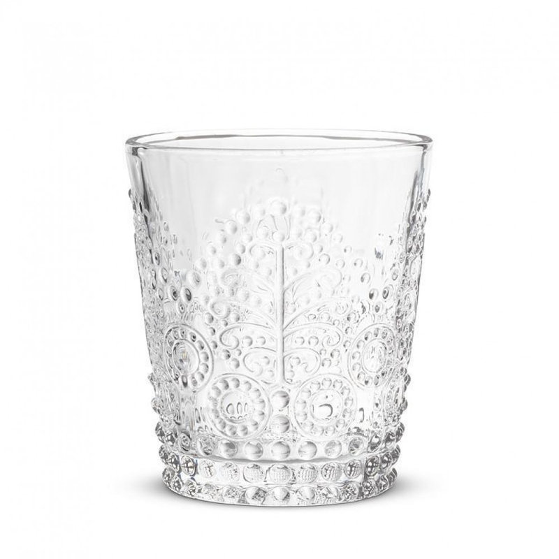 Verre à motif dentelle