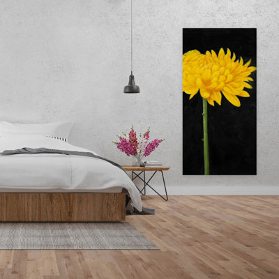 Chrysanthemum - Rustic Yellow Canvas for Home Decor | Art