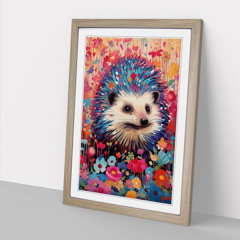 Hedgehog Pop - Framed Print, 46cmH x 34cmW