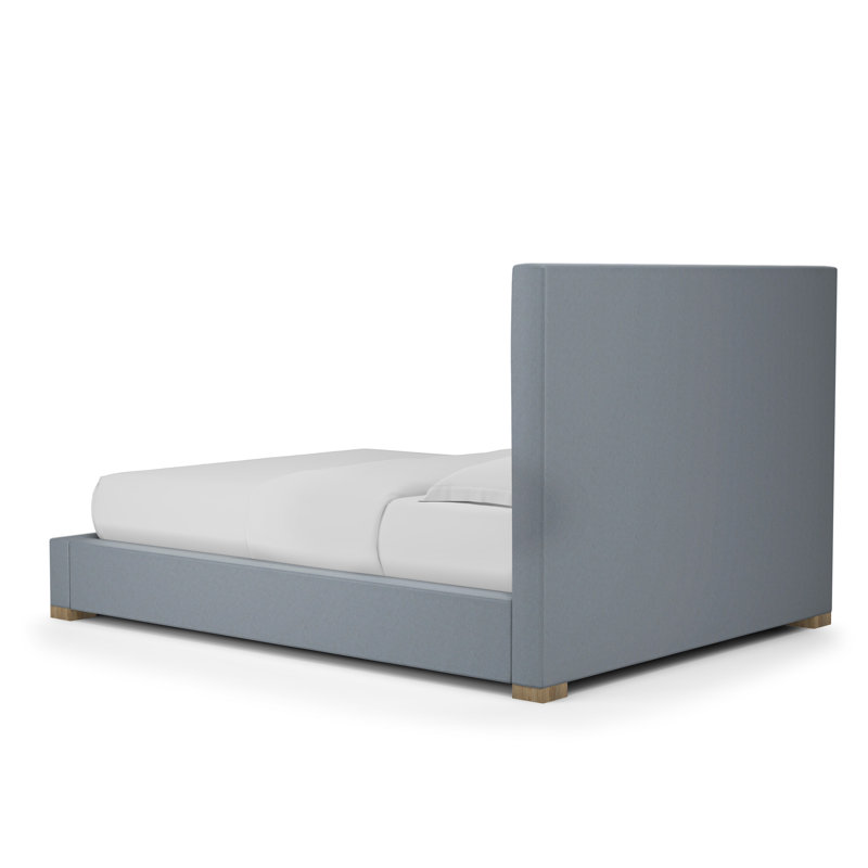Sloan Upholstered Bed, California King, Plush Velvet Haze, Weathered