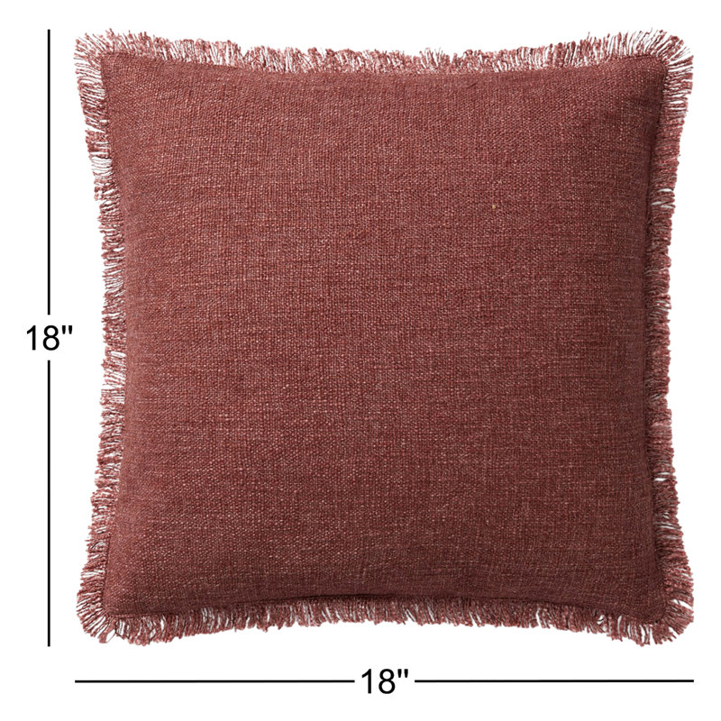 Coussin Amber Lewis x Loloi, Vin, 18 po x 18 po, Housse de coussin seulement - sans coussin