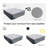106"  Grey Large Square Waterproof Patio Furniture Cover with PVC Coating, Sealed Seams and Adjustable Drawstring-1419387971