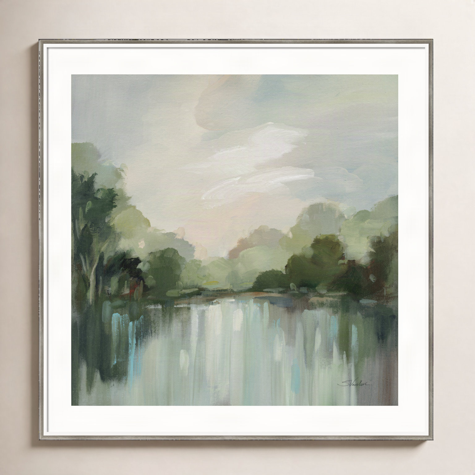 Cool Spring Day Print, 41" H x 41" W, Gray