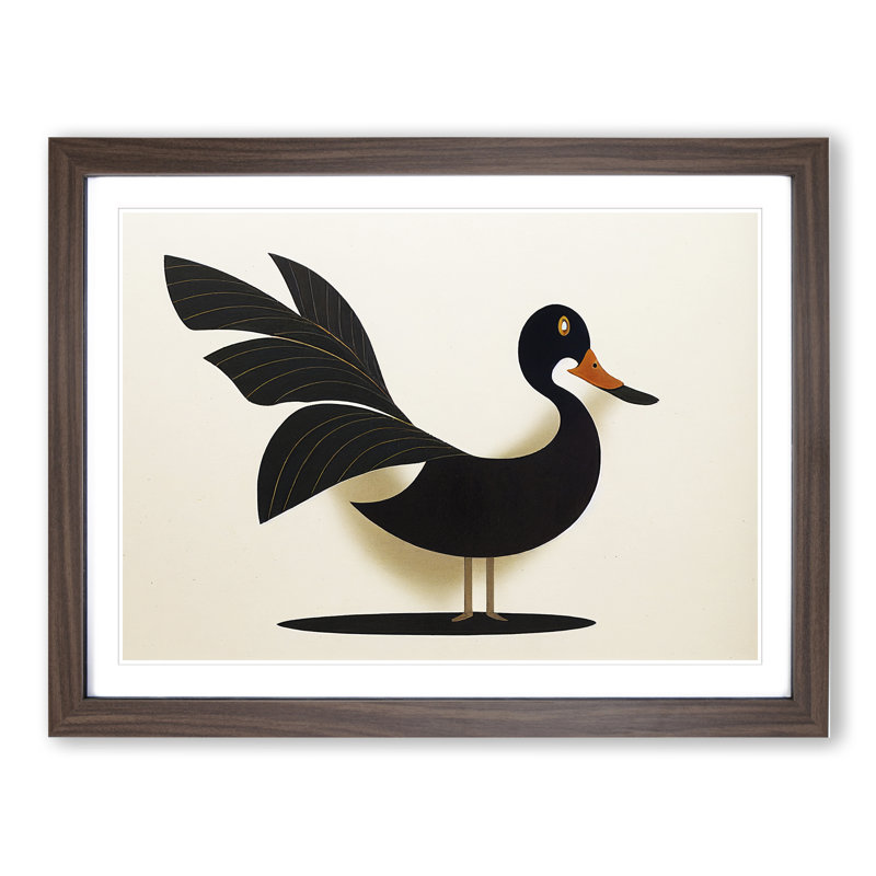 Beaming Duck Abstract - Framed Print, 25cm H x 34cm W x 2cm D