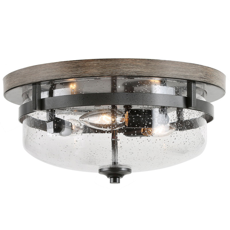 Plafonnier encastré 3 lumières 13,5 po Smither, Brun / rouillé