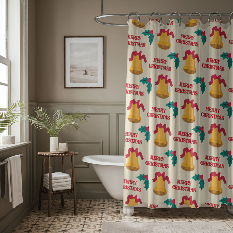 Xmas Magic - Rideau de douche standard 1 pièce, H 74 po x l 71 po