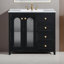 Meuble-lavabo 36 po avec deux portes à fermeture douce, tablettes réglables-105245145