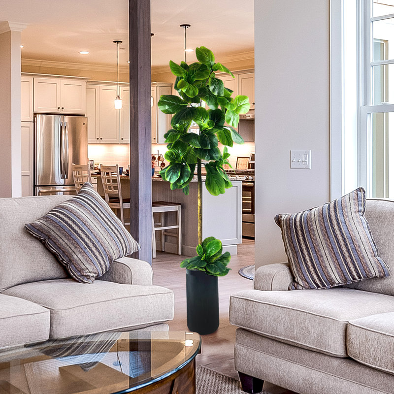 72'' Faux Fiddle Leaf Fig Tree in Planter