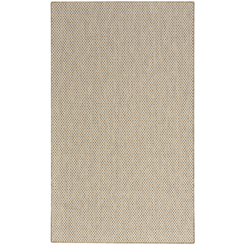 Cafiero Jute Ivory Modern Indoor/Outdoor Rug, Rectangle 2' x 3'