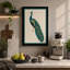 Elegant Peacock Profile Botanical - Wrapped Canvas-1989593410-1989593409
