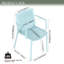 Fauteuil empilable moderne en polypropylène, pour l'intérieur et l'extérieur (ensemble de 4)-1619795020