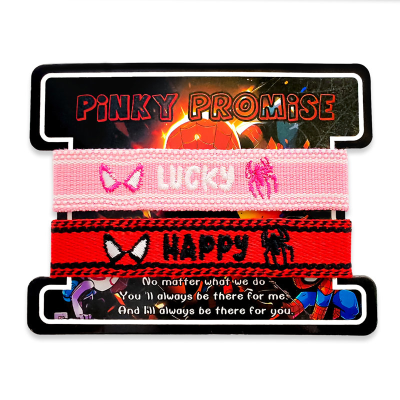 Ensemble de bracelets super-héros réglables 2 pièces Spiderman
