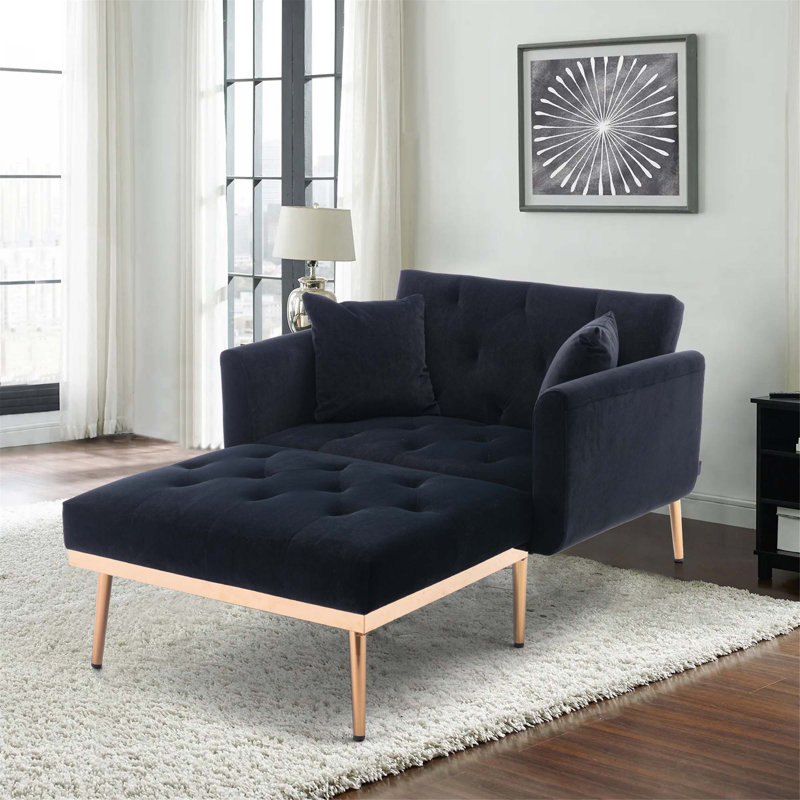 Chaise d'appoint, Velours noir