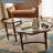 Modern Solid Wood + Glass End Table-119475811