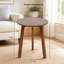 Table d'appoint ronde, table de bout en bois massif à 3 pieds, petite table d'appoint moderne pour le salon, table de chevet compacte pour les petits espaces