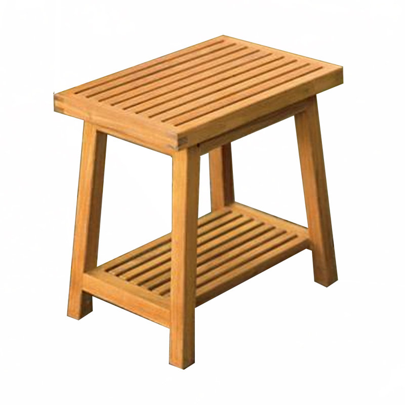 Banc de douche l 18" teck Lybarger