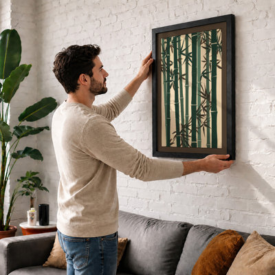 Bamboo Grove Japandi - Framed Print