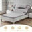 Bed Backrest Electric Adjustable, Neutral Gray Foam, 300 lbs Weight Capacity With Remote Control for Home Hospital Care