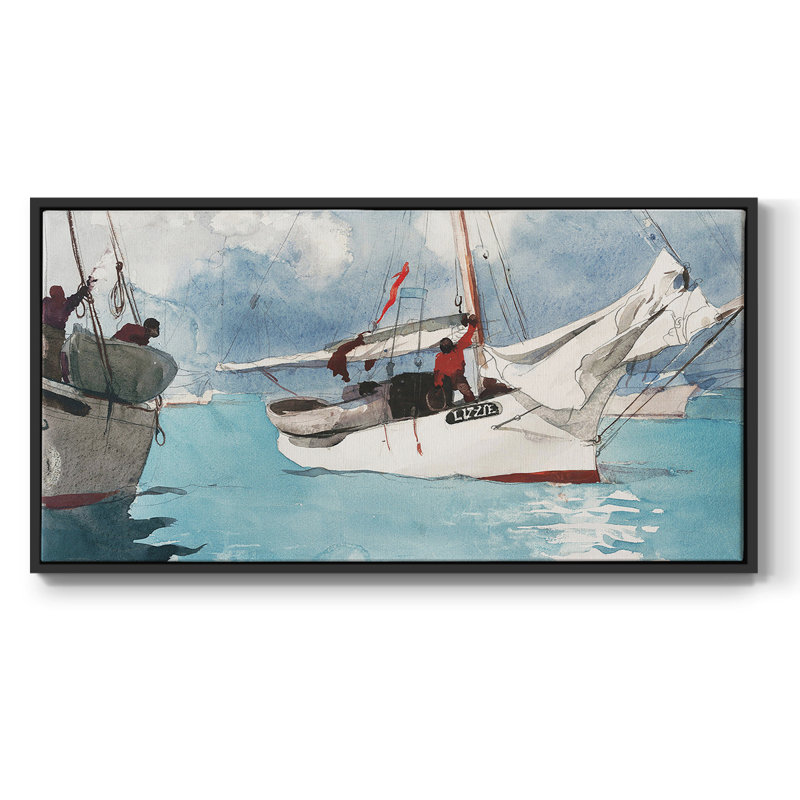Série paysage - CCLXVI - Toile tendue avec châssis encadré - Prêt à être accroché, H 21 po x l 41 po, Noir