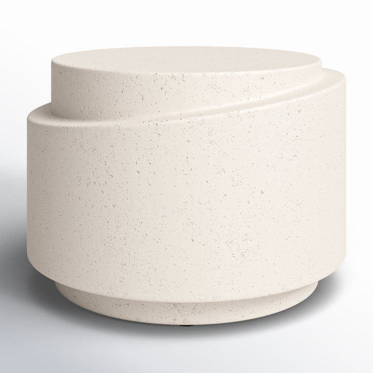 Anwil 25'' Stone Outdoor Side Table
