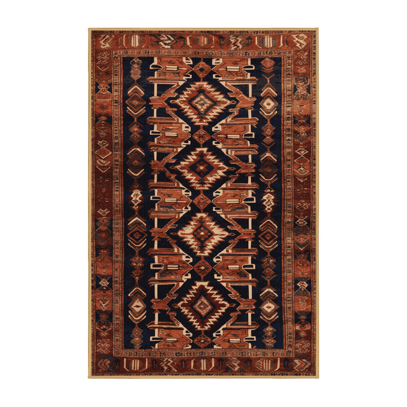 Machine Washable Persian Brown Area Rug, Rectangle 2' x 3'