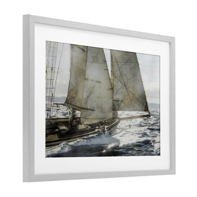 «Ship Sails In Motion», reproduction encadrée sous verre, design par LSR Design Studio