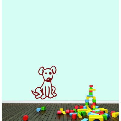 Décalcomanie murale chien dessiné