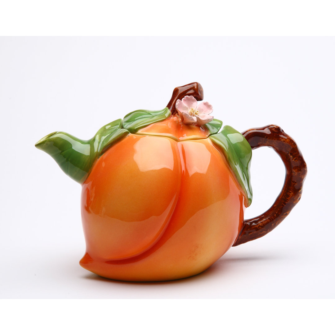 Palazzolo Peach Teapot 0.38 qt August Grove®