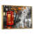 Toile avec cadre flottant or